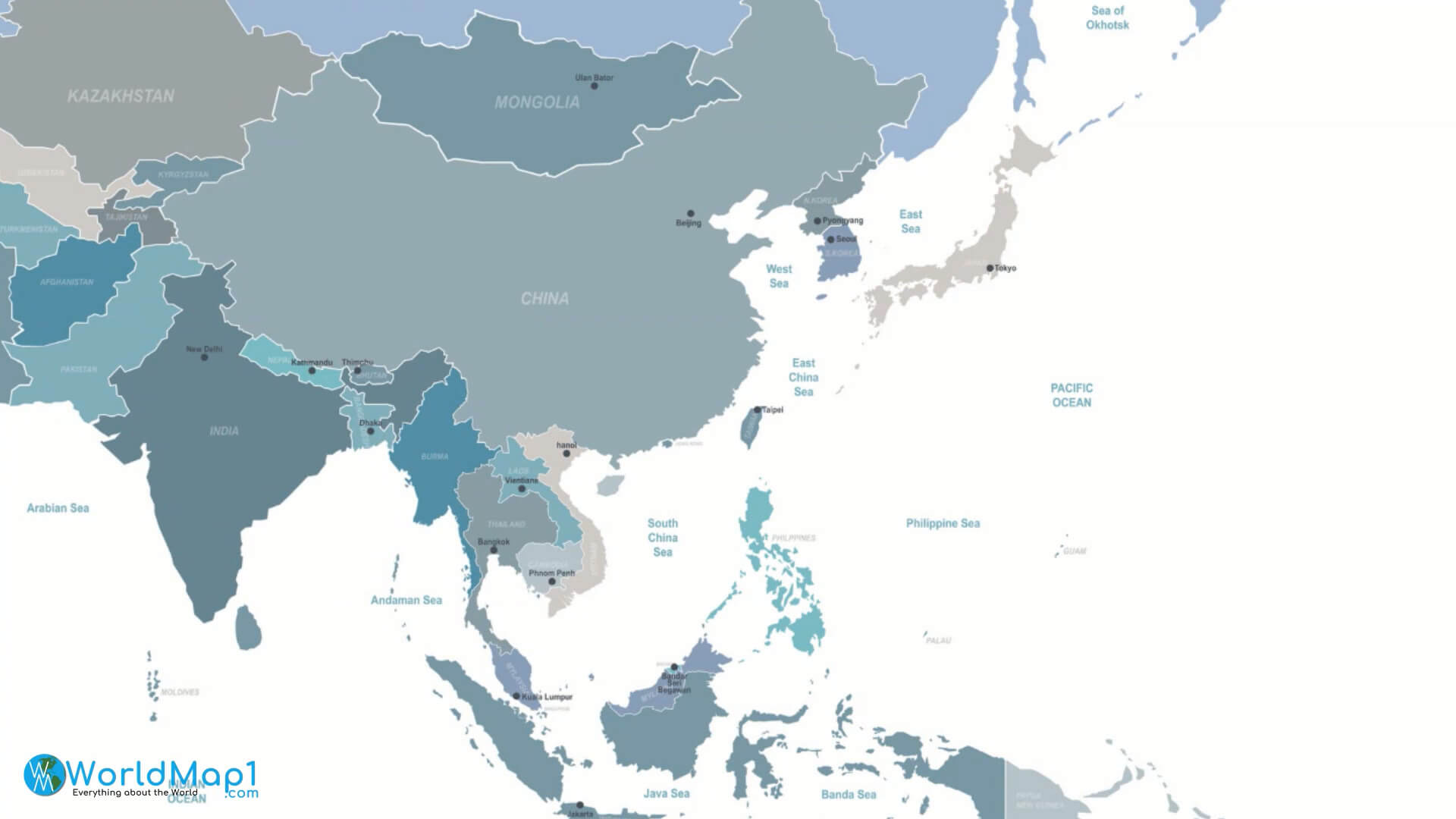 Asia national map