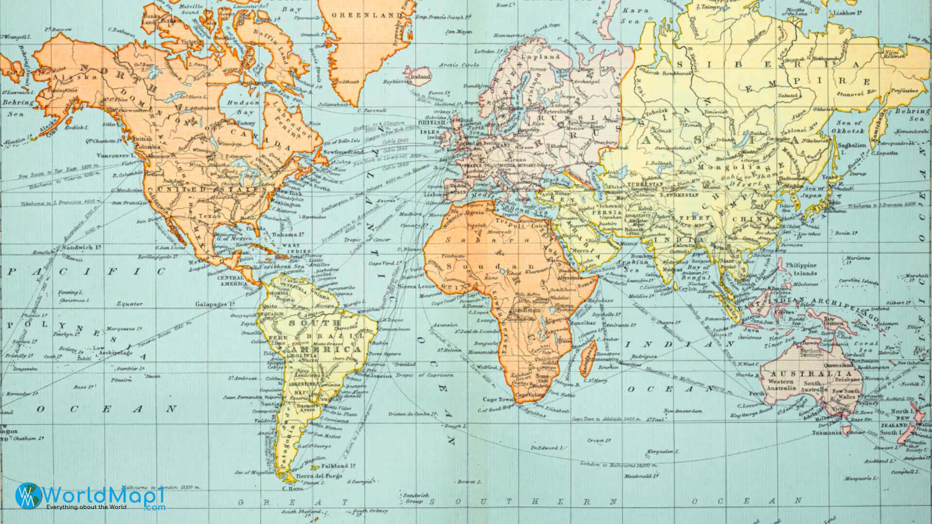 Continents and Asia map