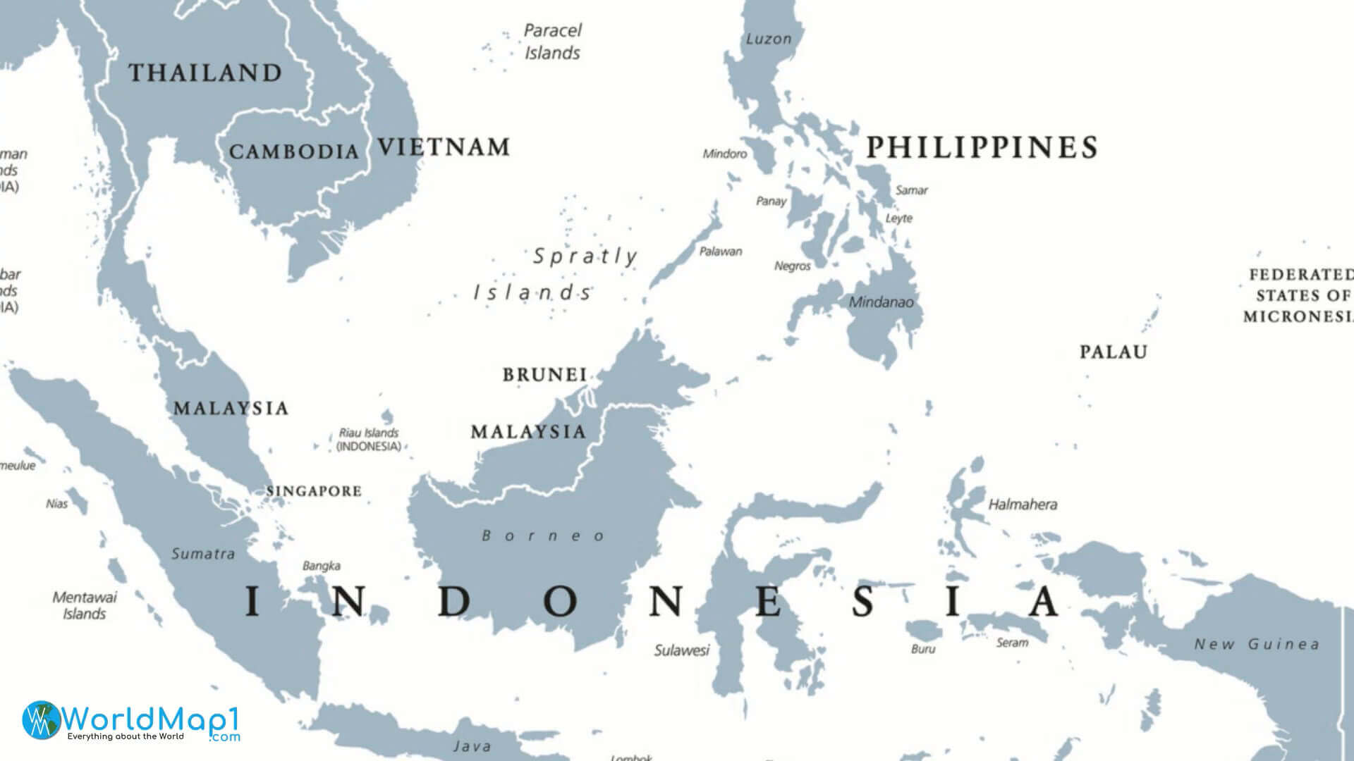 Far east Asia map