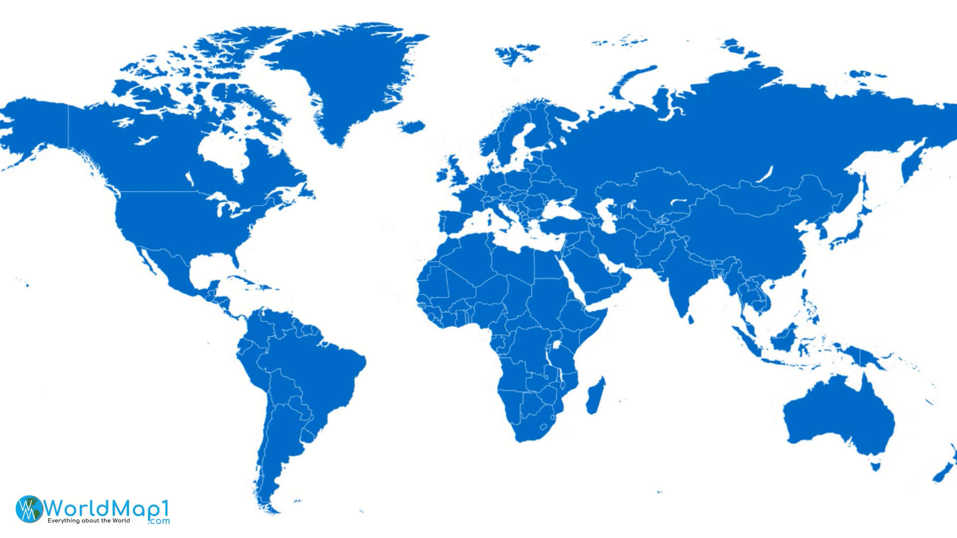 The World and Asia blank map