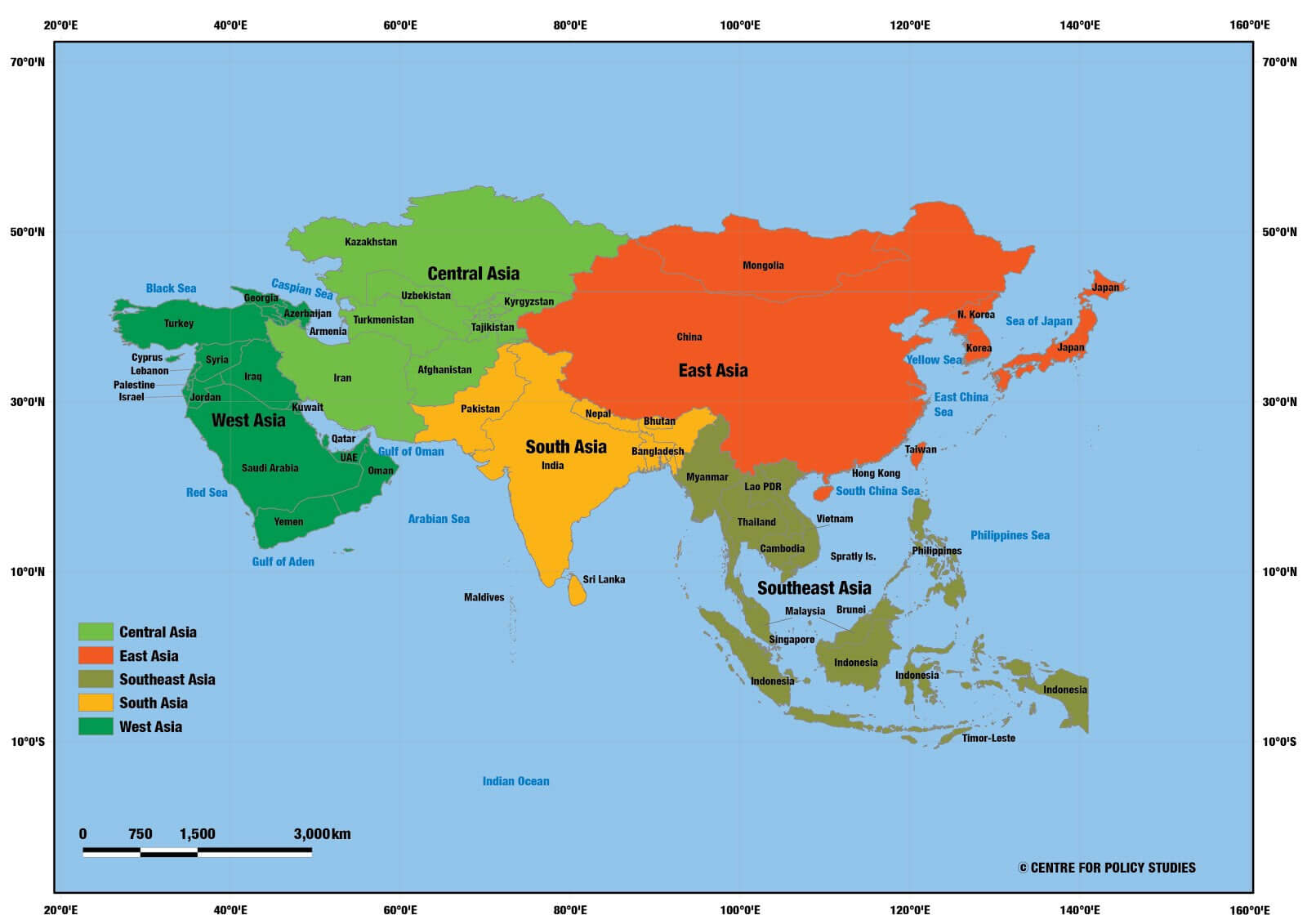 Asia religion data of census map