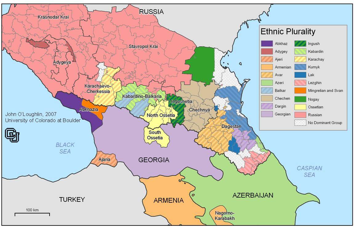 Caucusus ethnic map