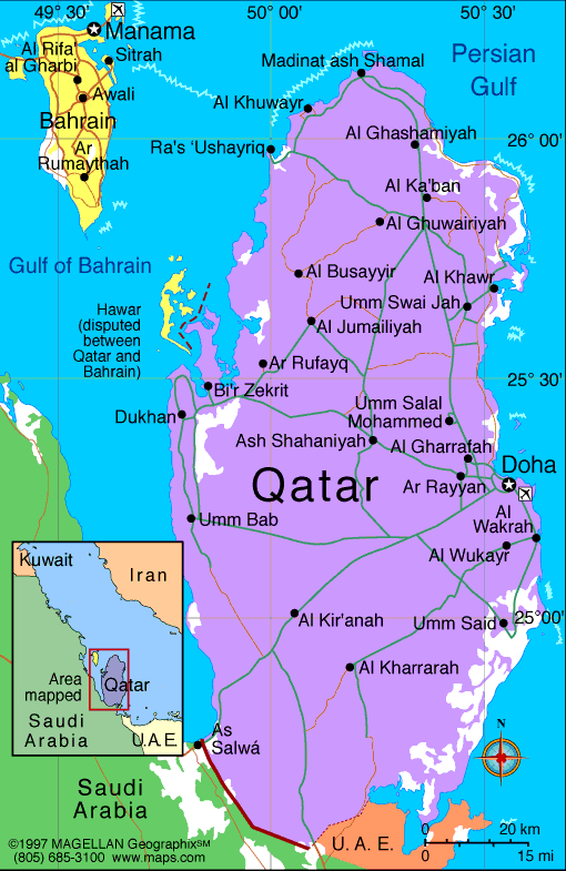 Qatar cities map