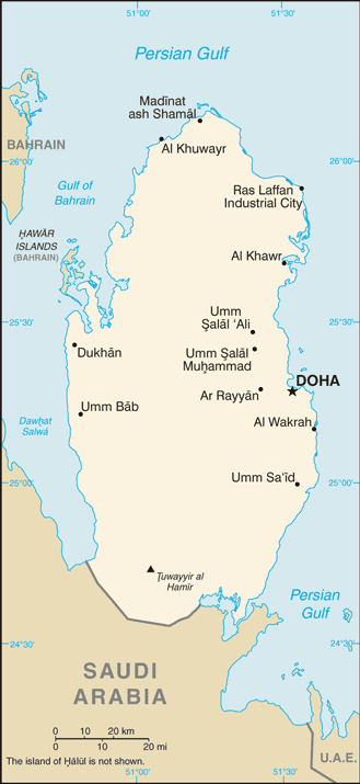 Qatar Doha map