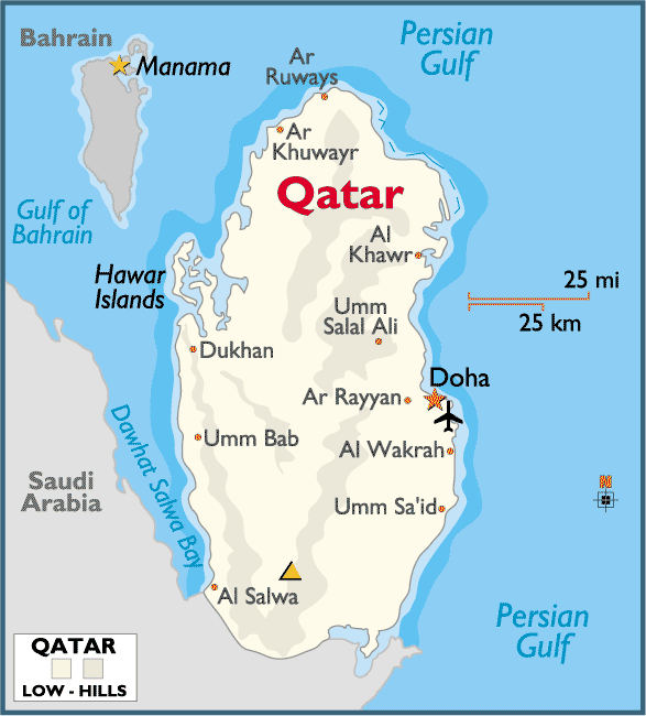 Qatar regional map