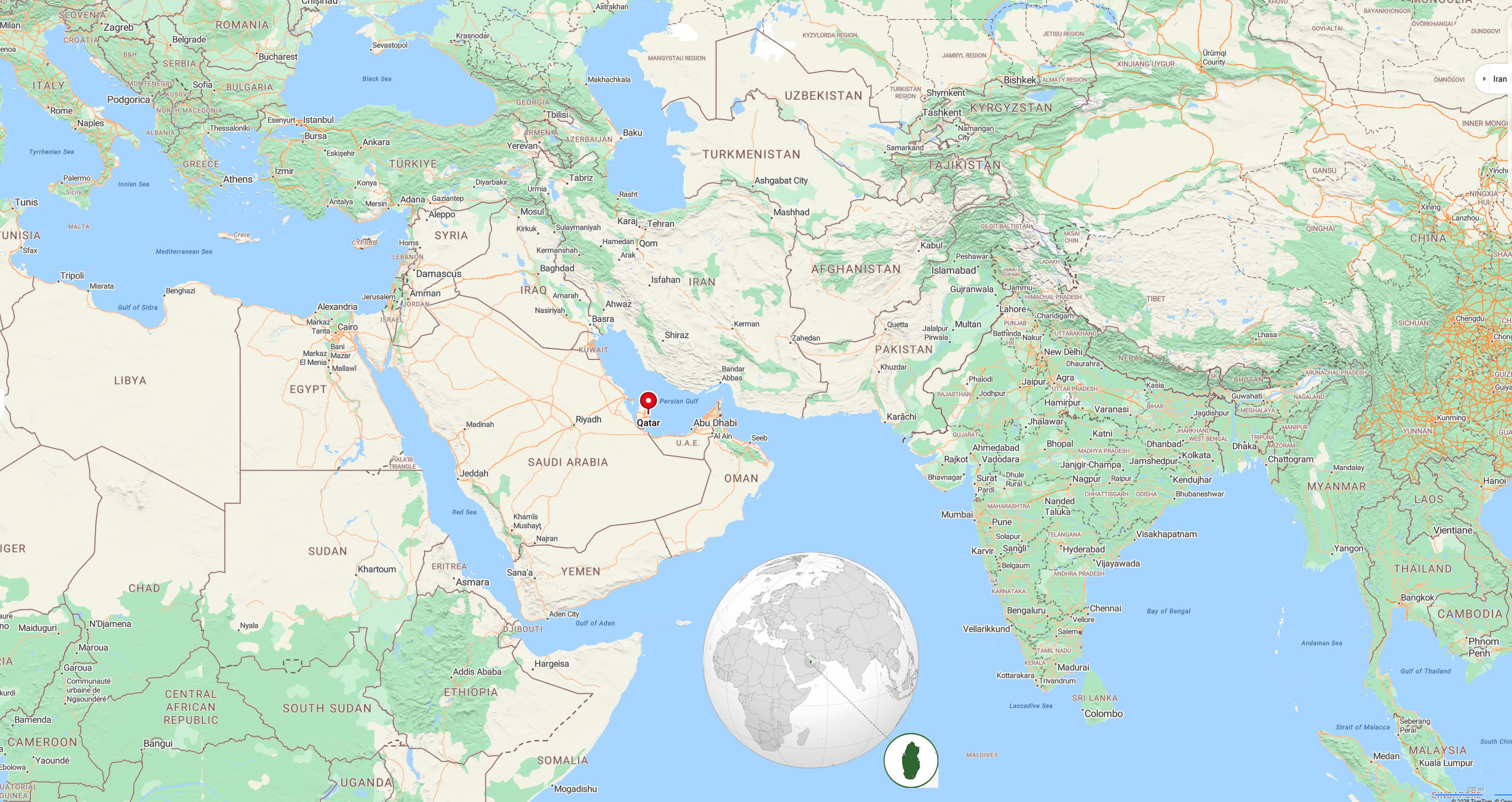 Where is Qatar on Map