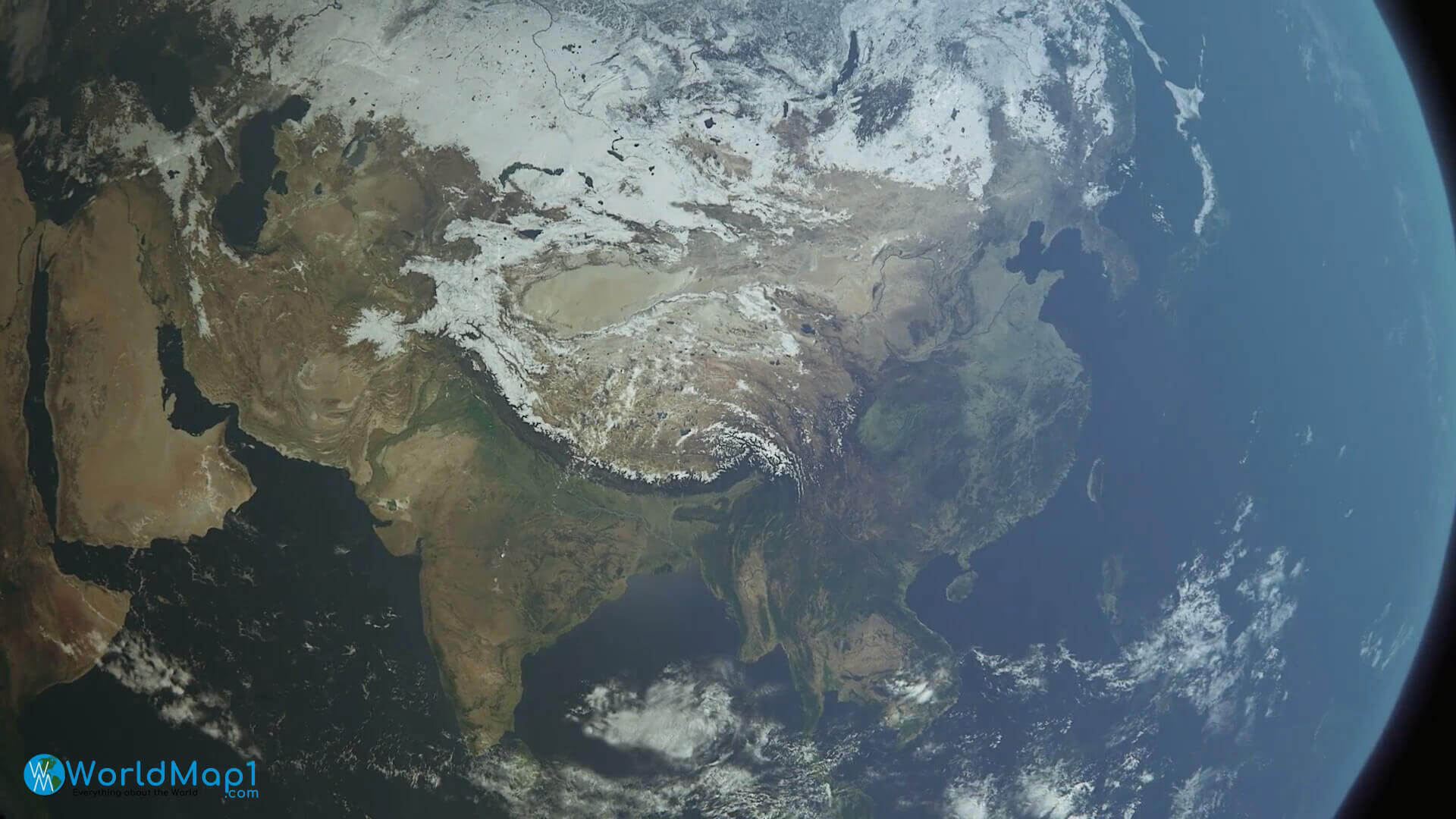 Far East Asia from space