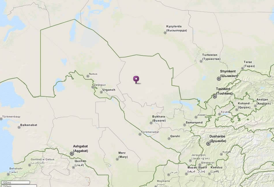 map Uzbekistan