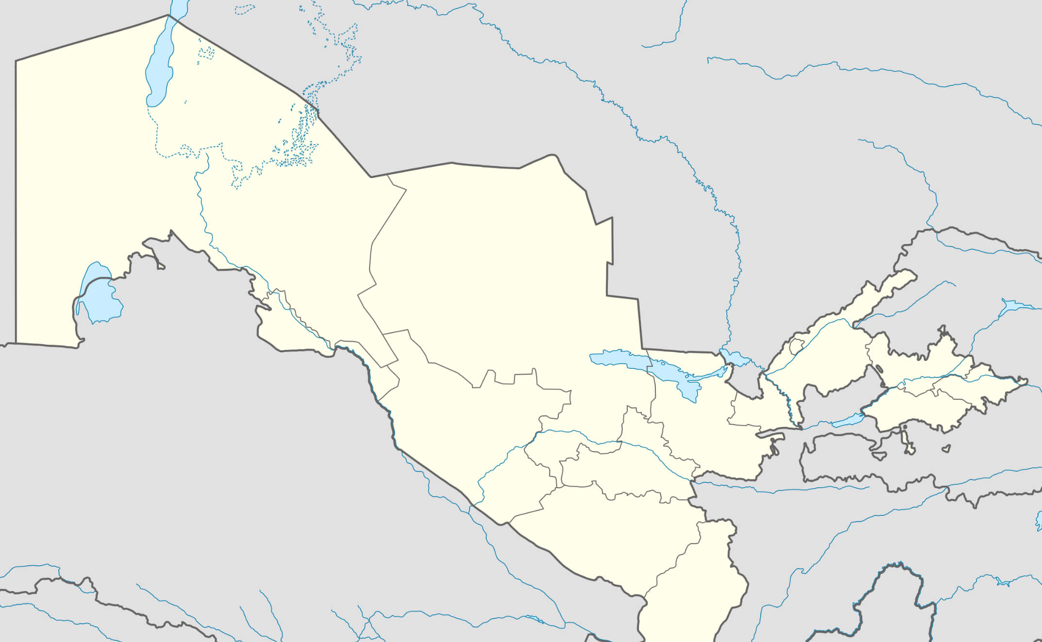 Uzbekistan blank map