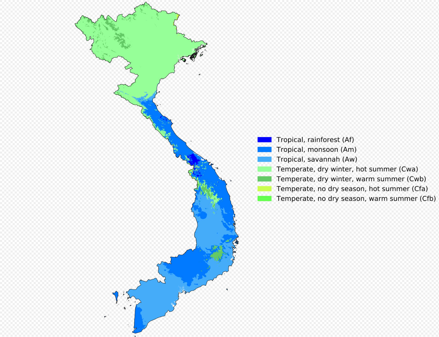 Vietnam climate map
