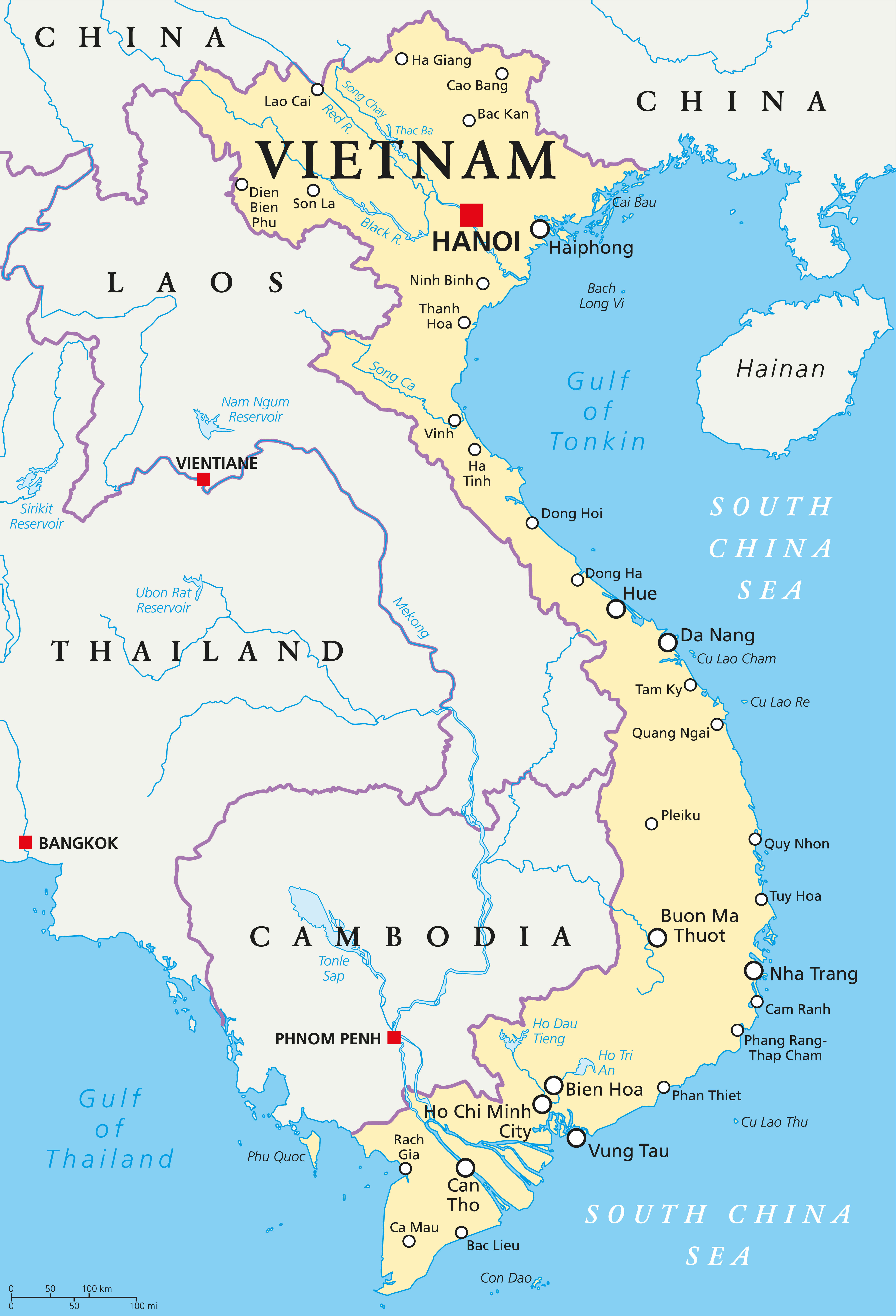 Vietnam political map