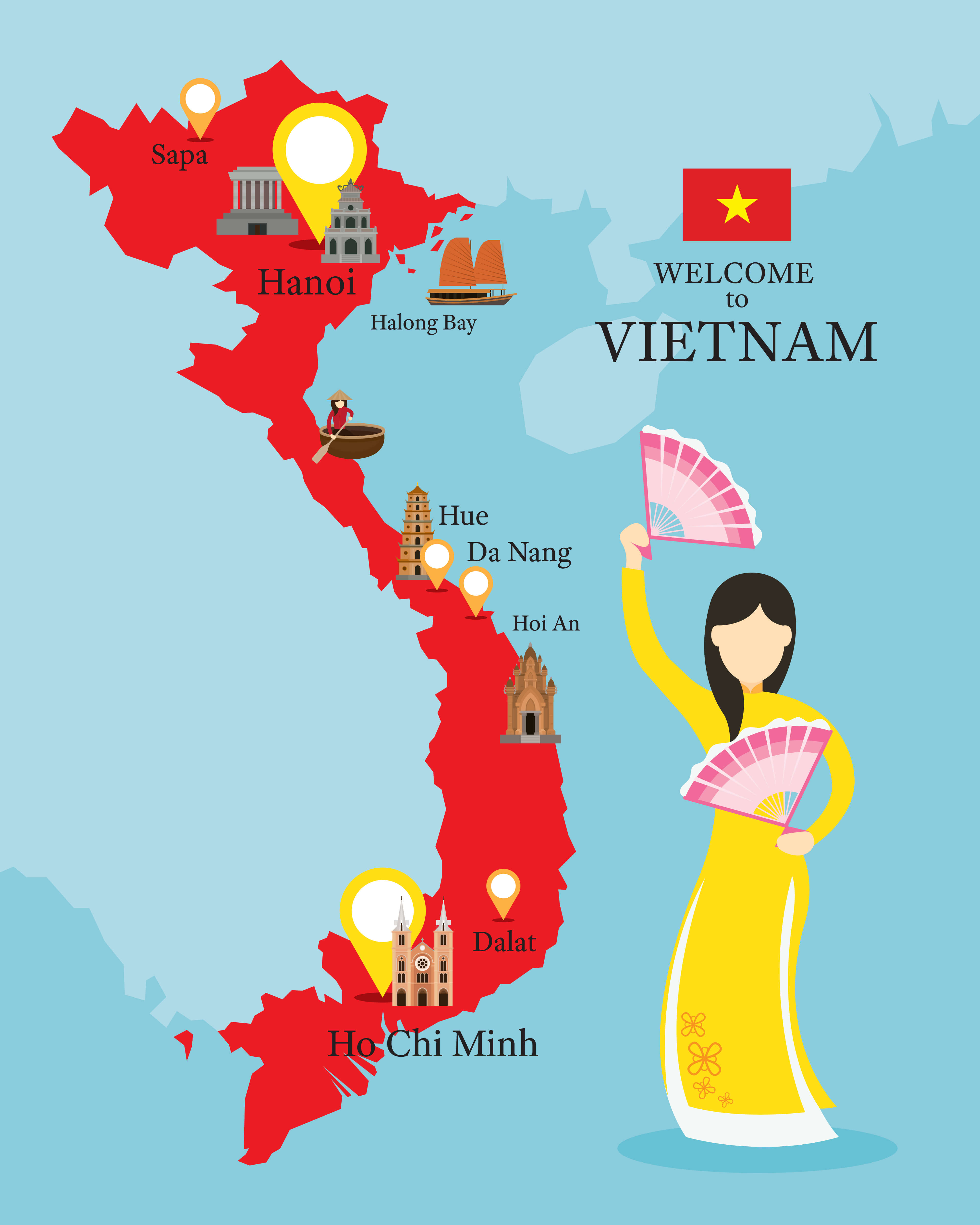 Vietnam toursim map