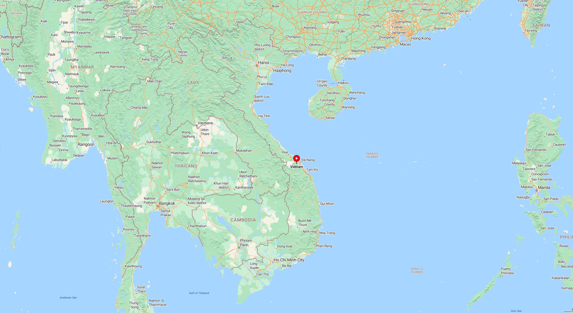 Where is located Vietnam in asia