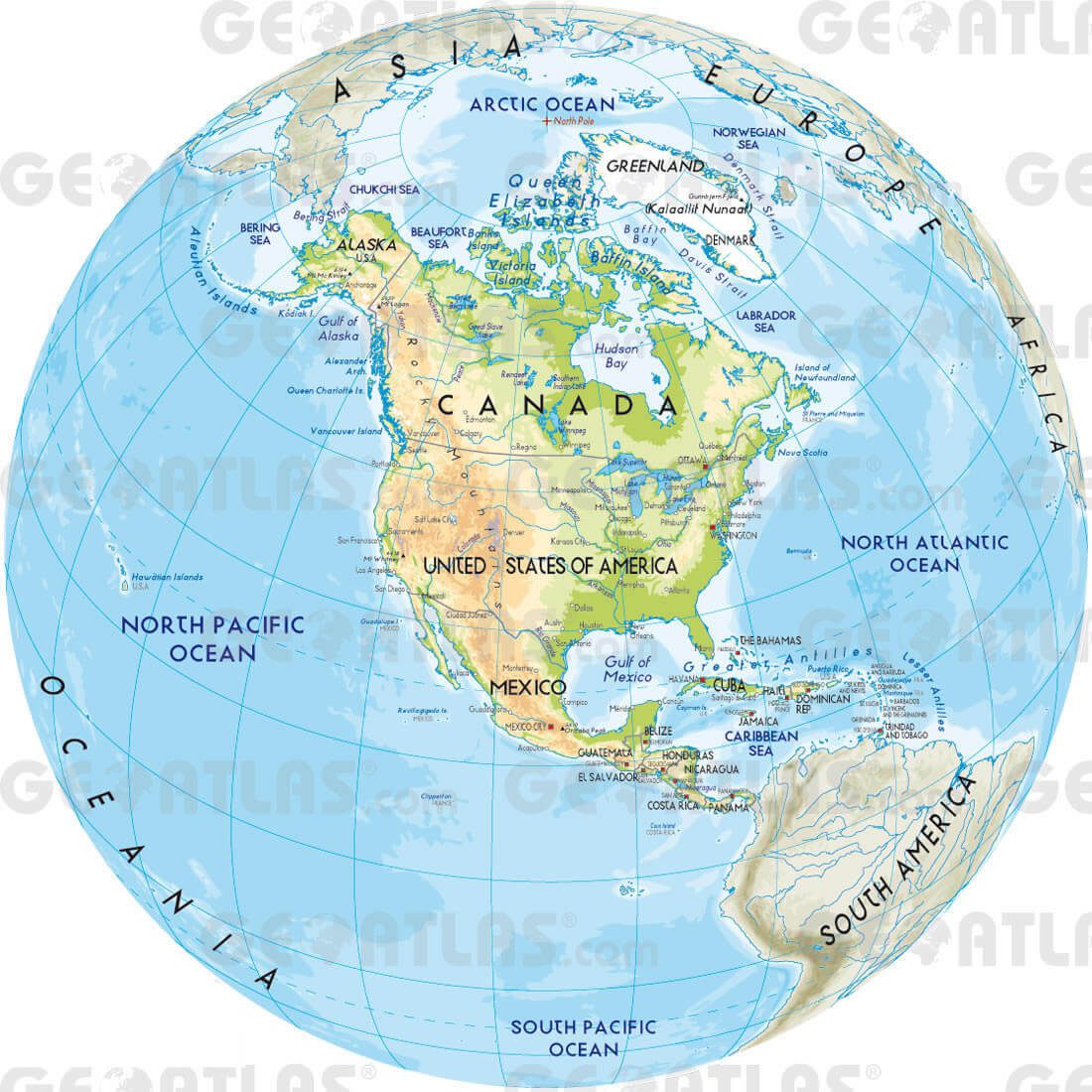 North America Map World
