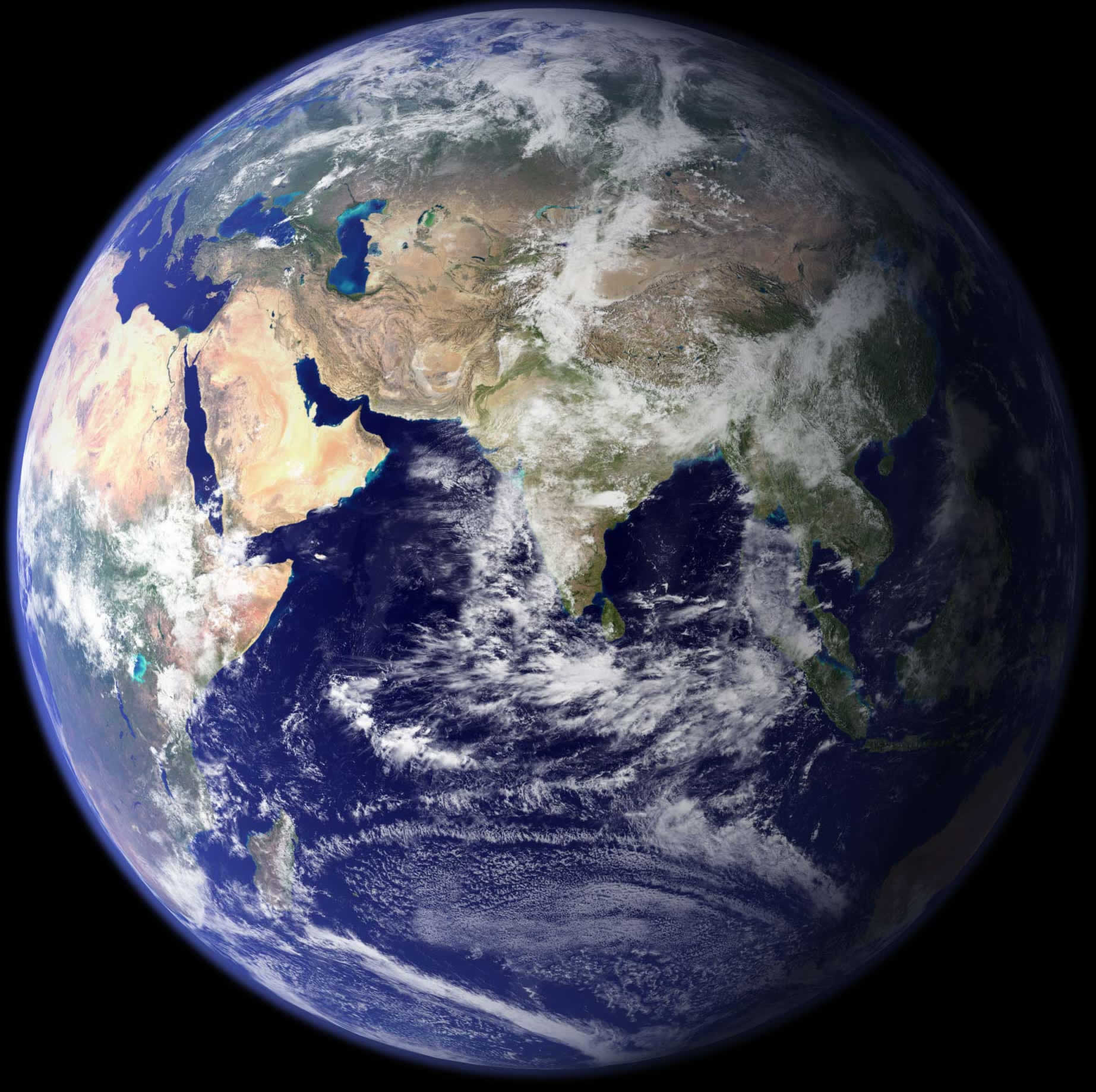 Asia and Earth map