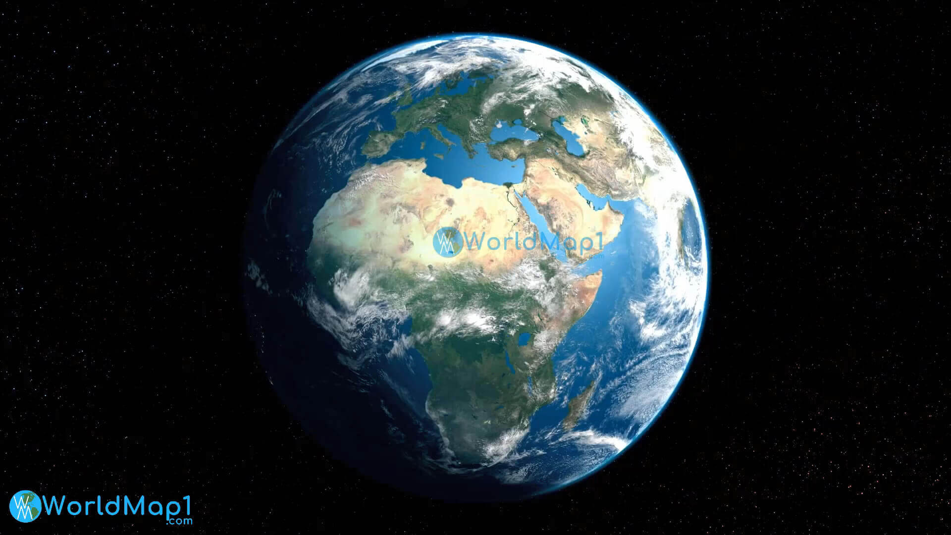 Earth and Africa Europe from space
