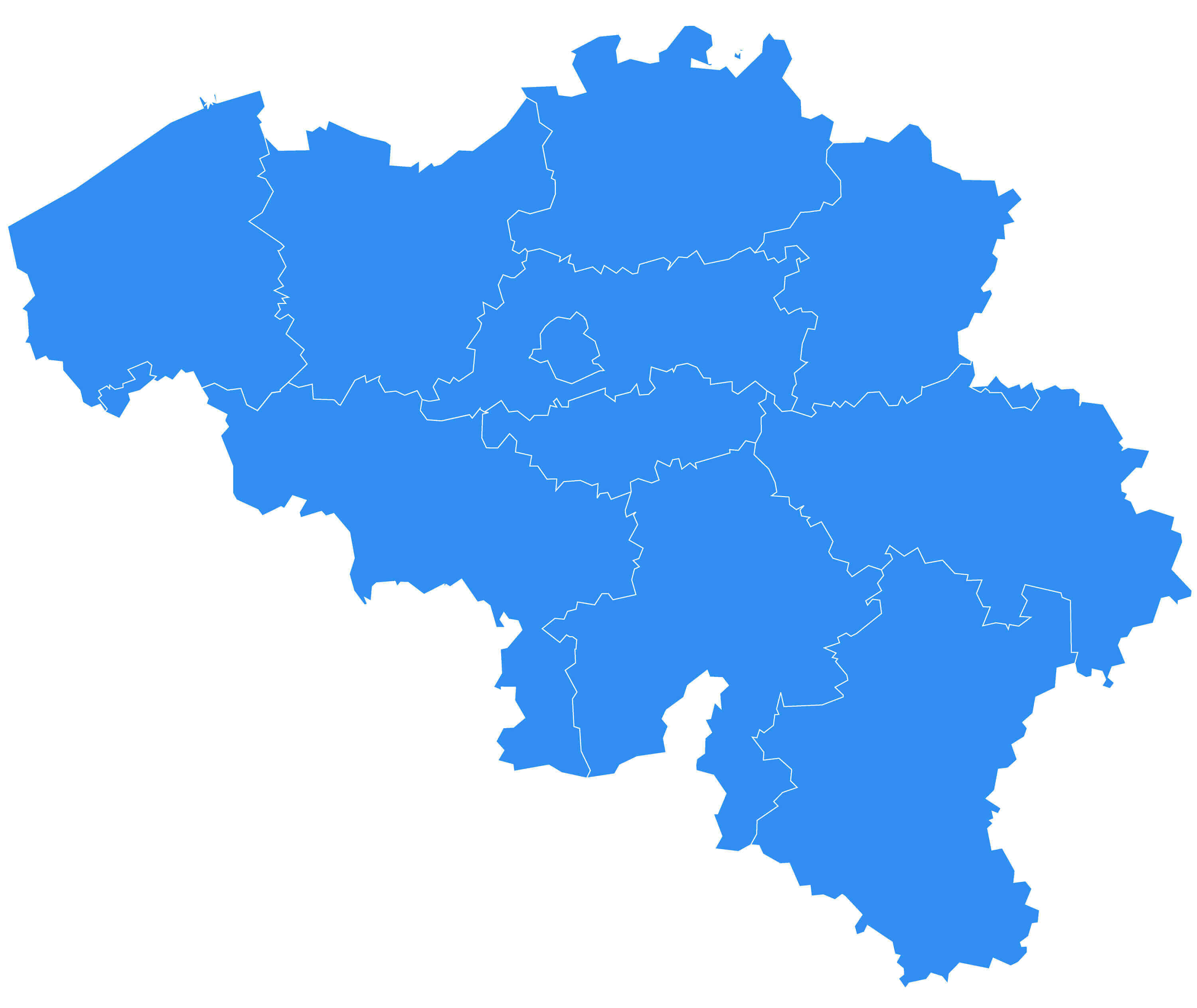 Large Belgium blank map