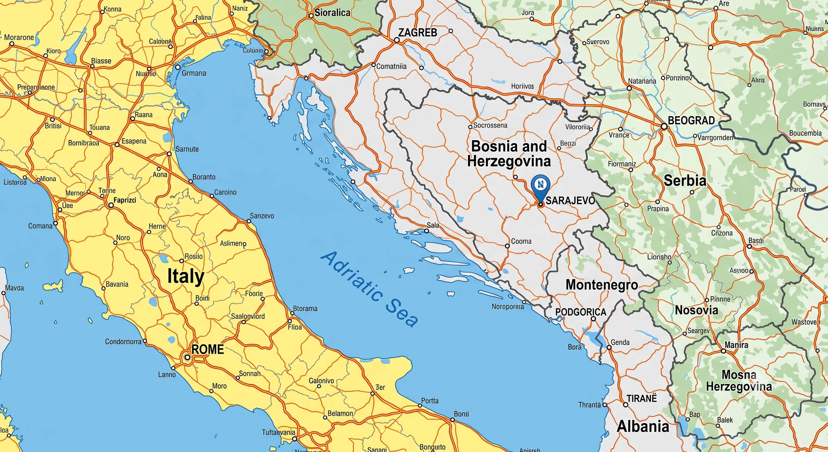 Bosnia and Herzegovina road map