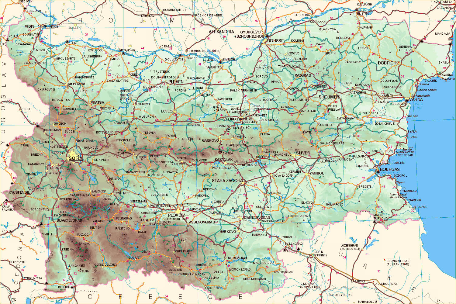 Discover Bulgaria Through Maps Guide Of The World Bulgaria Physical Map
