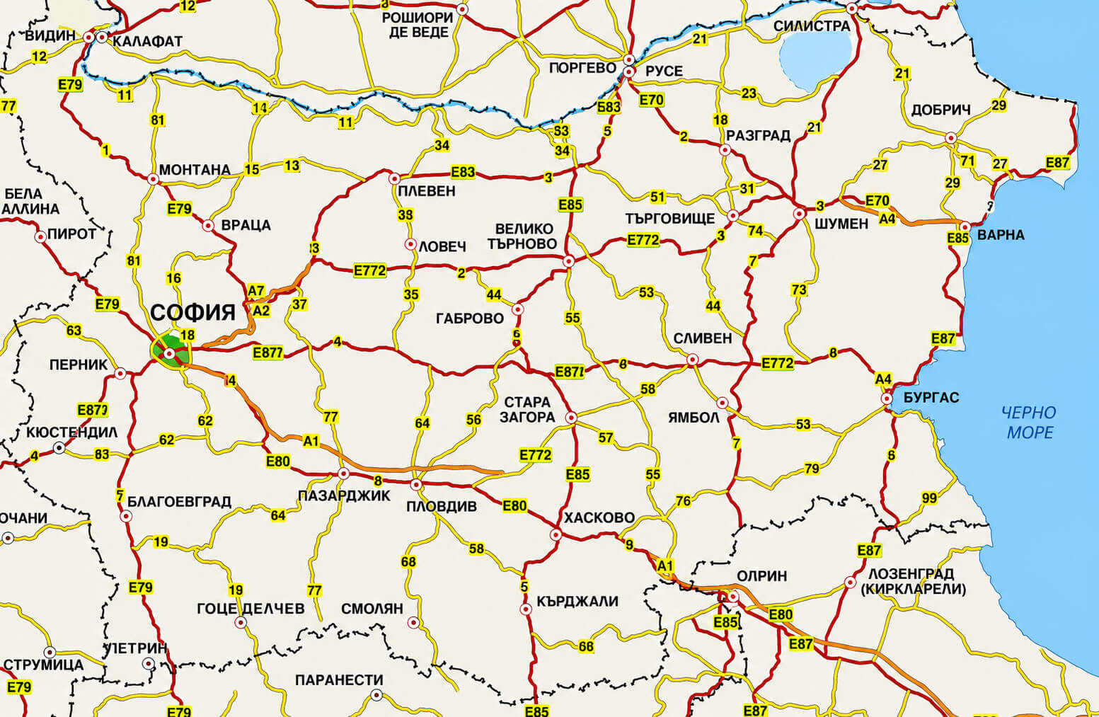 Bulgaria road map