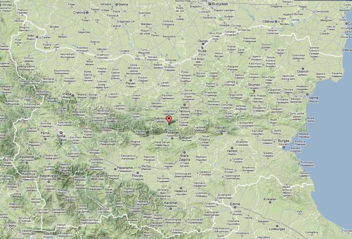 Bulgaria landscape map