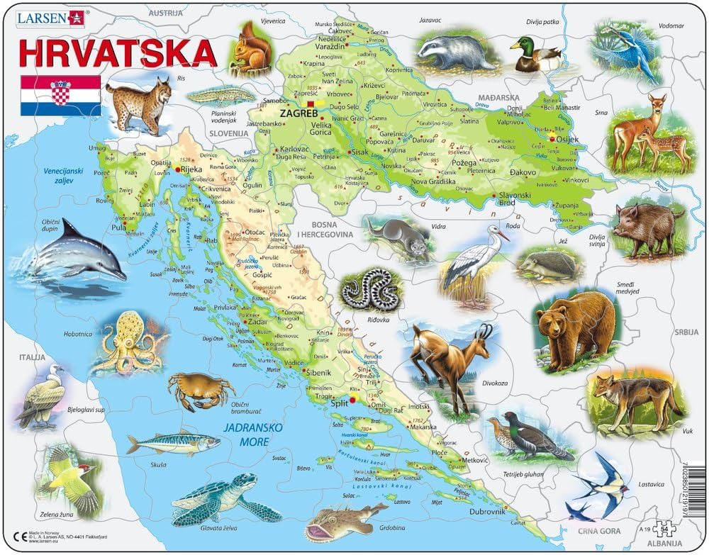 Discover Croatia: A Comprehensive Map Collection of Its Stunning Coastlines and Historic Cities 36 Croatia Animals Map