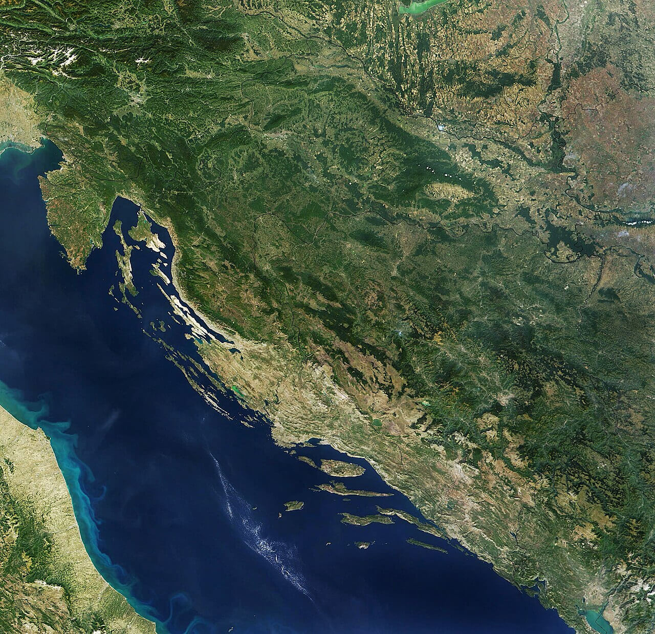 Discover Croatia: A Comprehensive Map Collection of Its Stunning Coastlines and Historic Cities 43 Satellite Map of Croatia