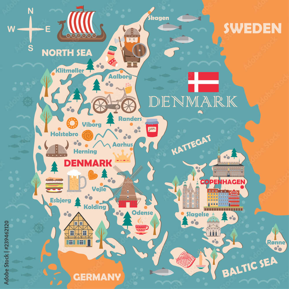 Denmark travel map