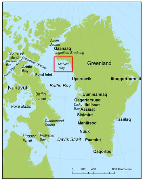 Greenland main cities map