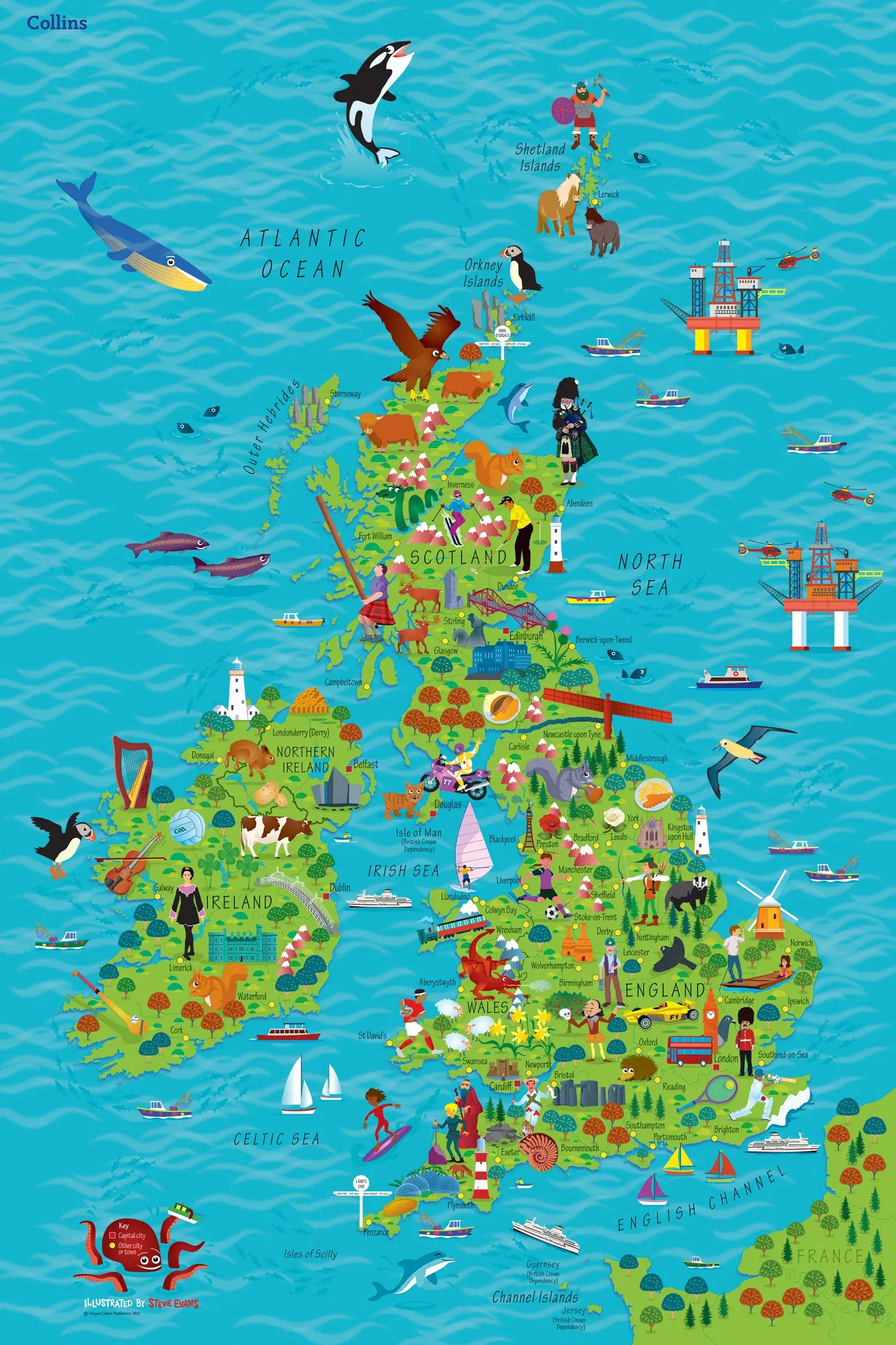 England UK Ireland economy map