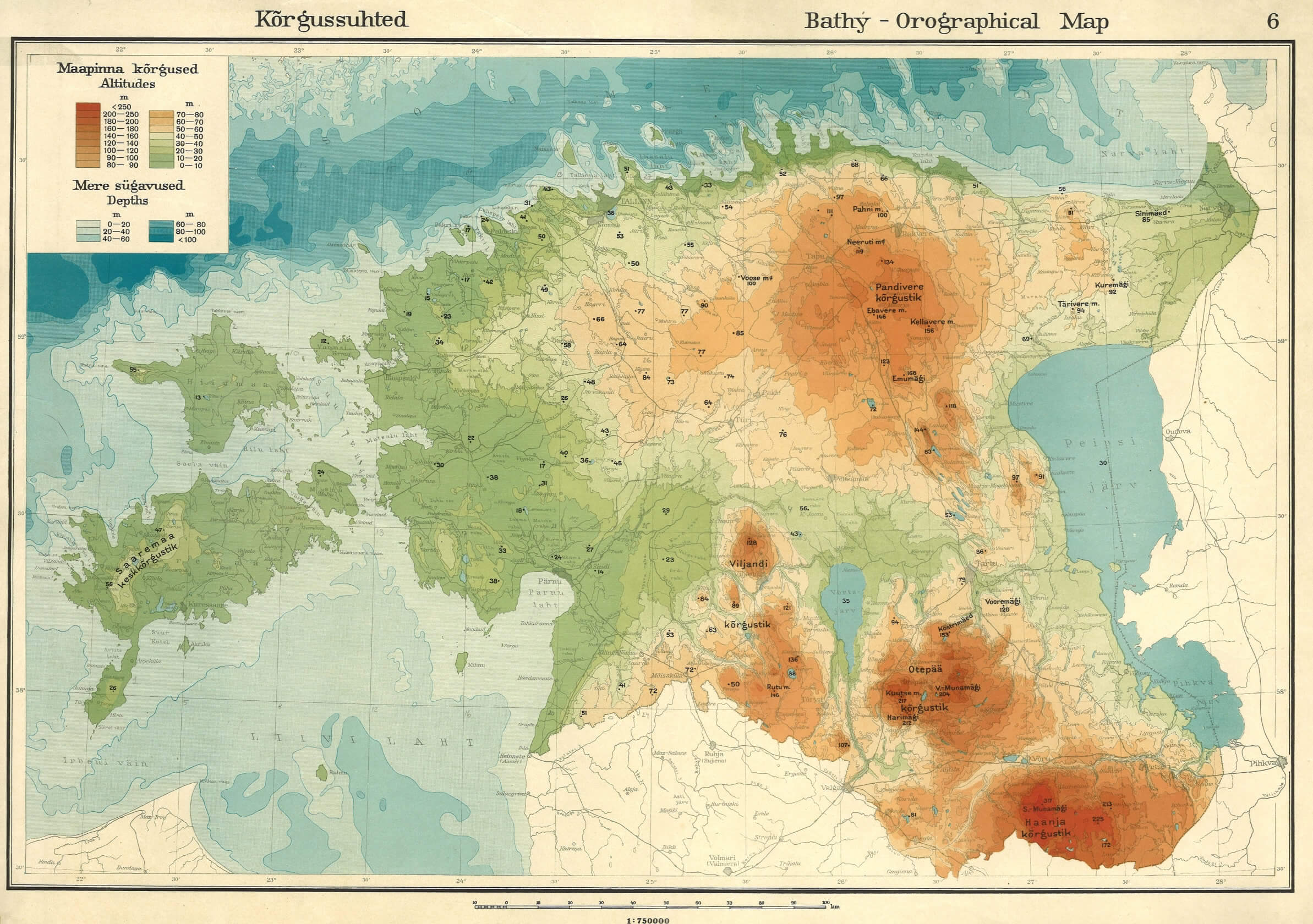 Estonia Map Guide Of The World Estonia Elevation Map