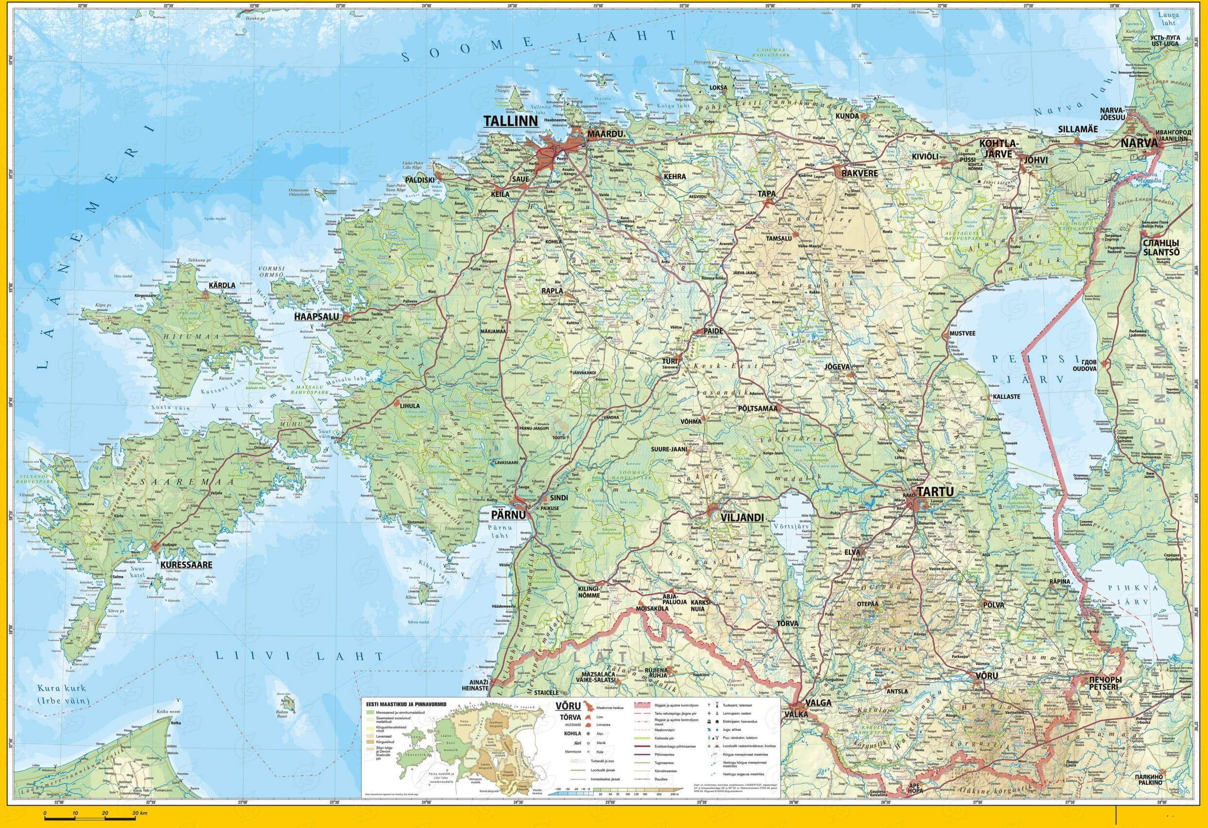 Estonia Map Guide Of The World Estonia Physical Map