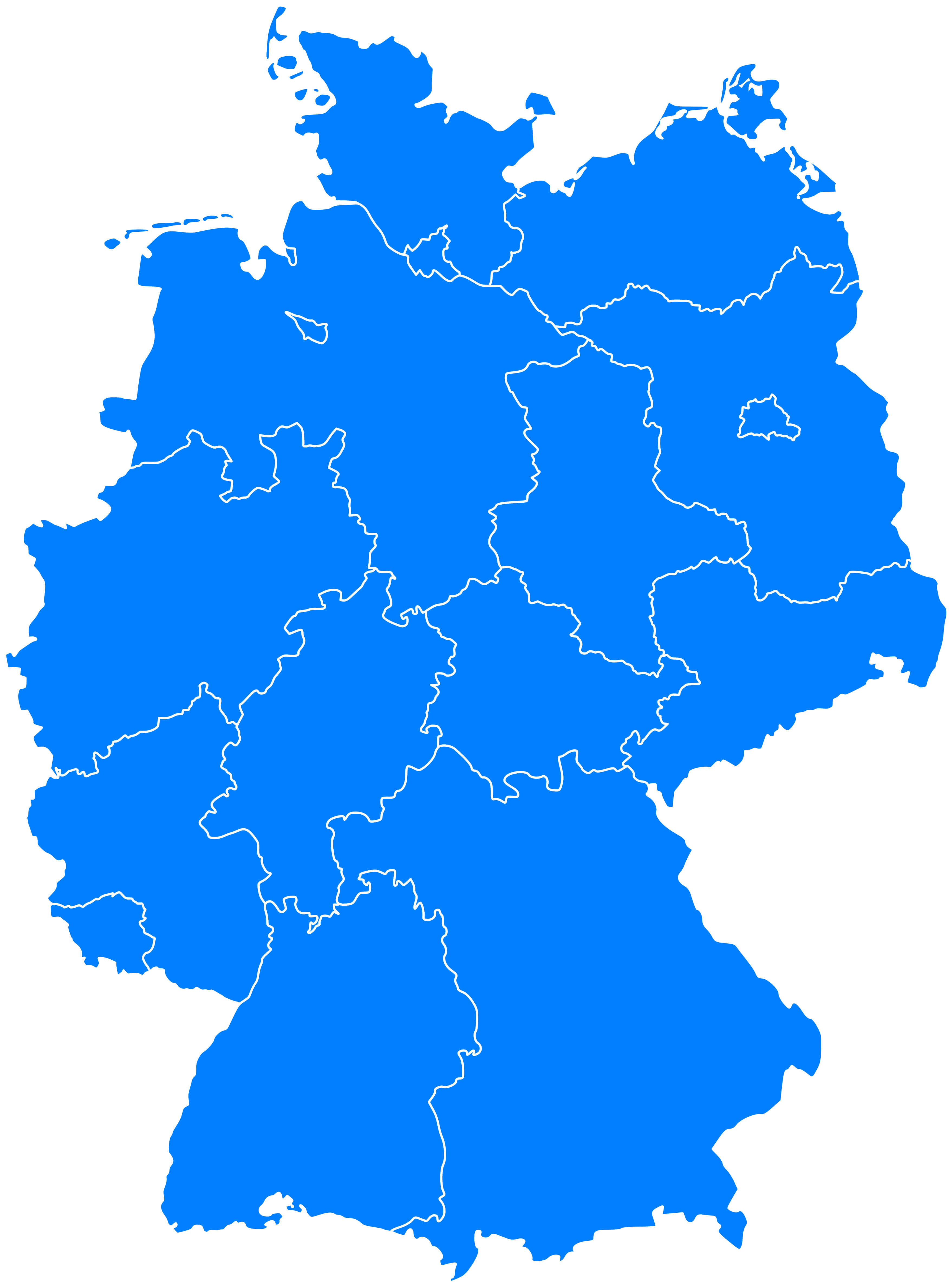 High-resolution Germany blank map