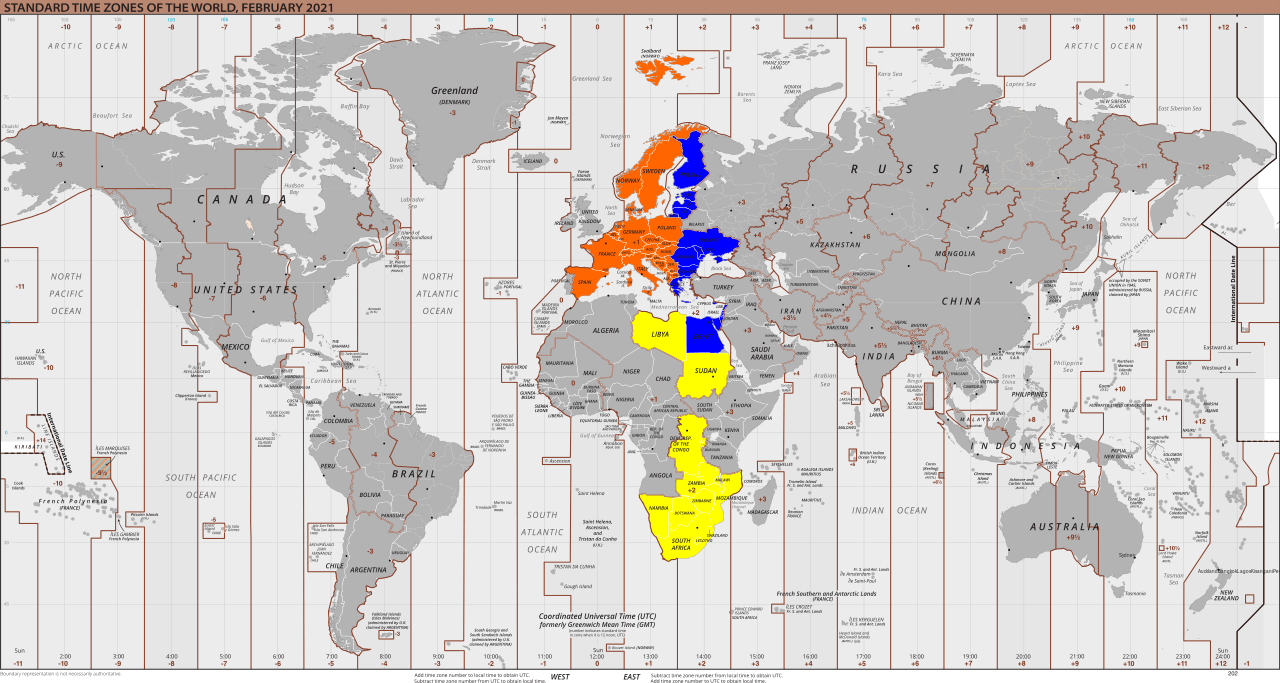Germany World time zone map utc 2