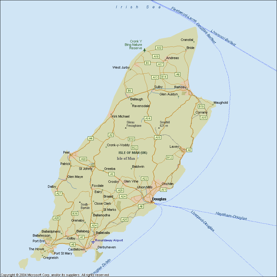 Isle of Man Map