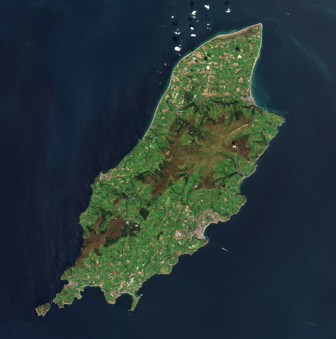 Isle of Man satellite map
