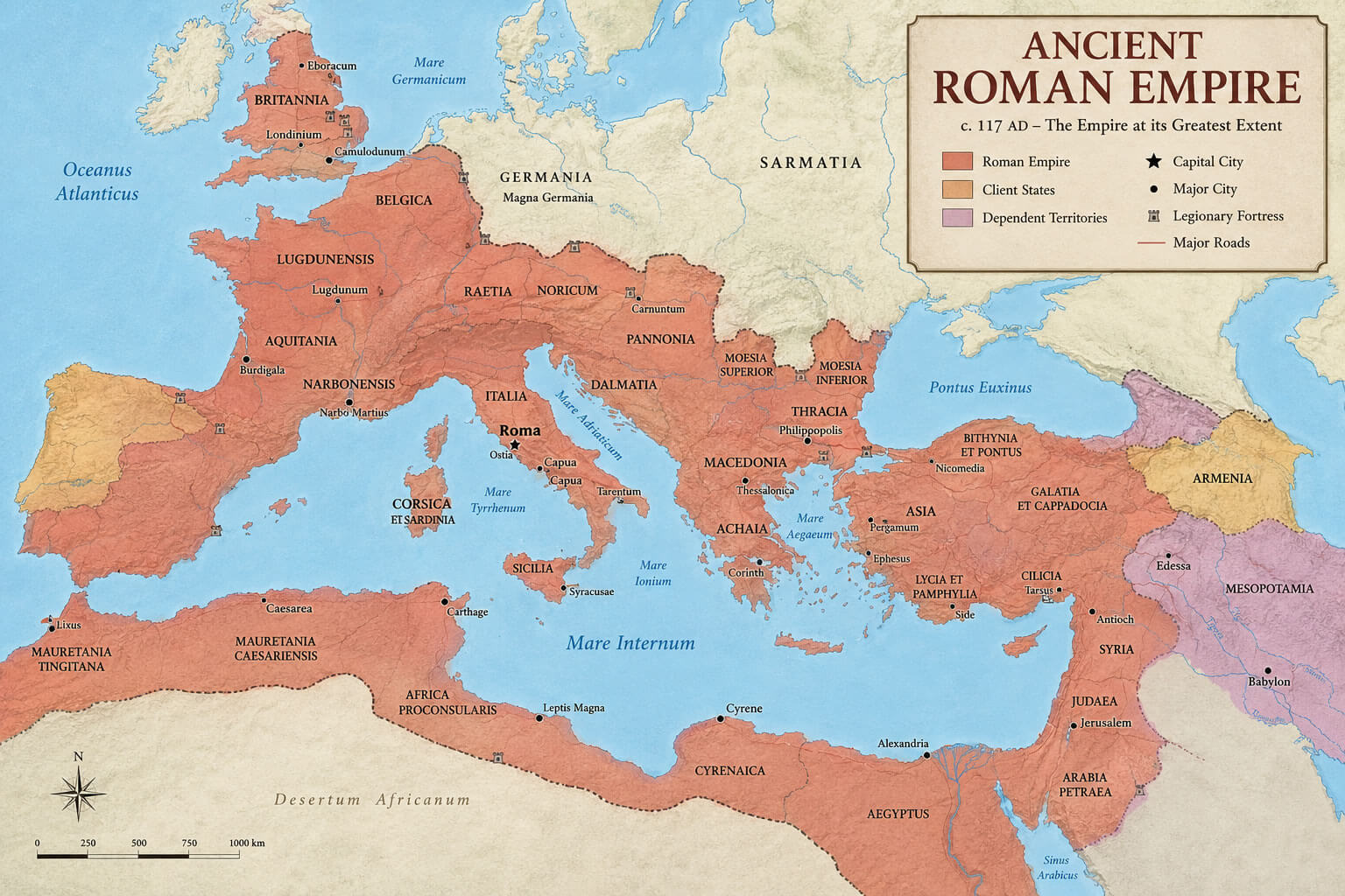 Ancient Roman Empire Map