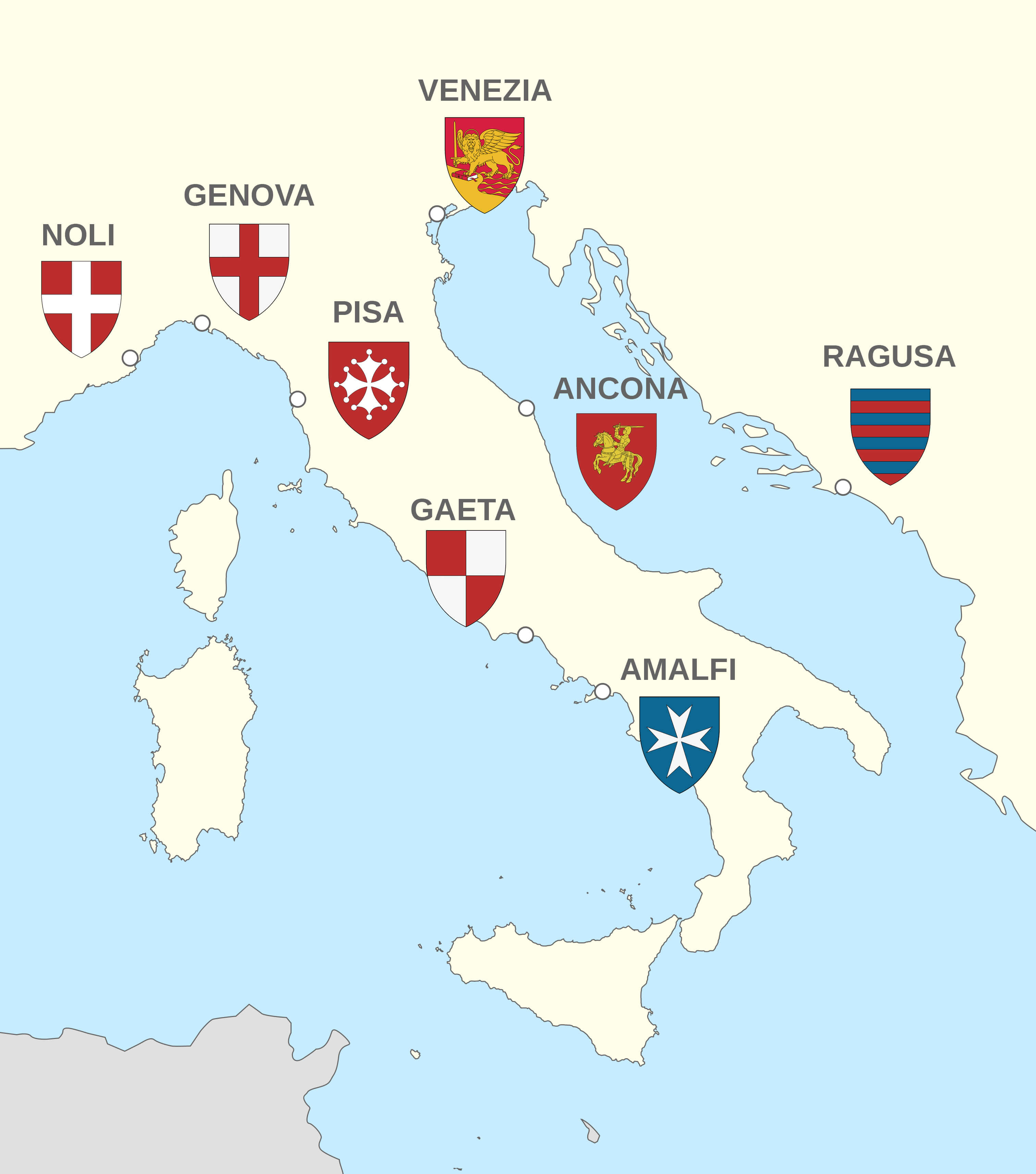 Maritime Republics of Italy map