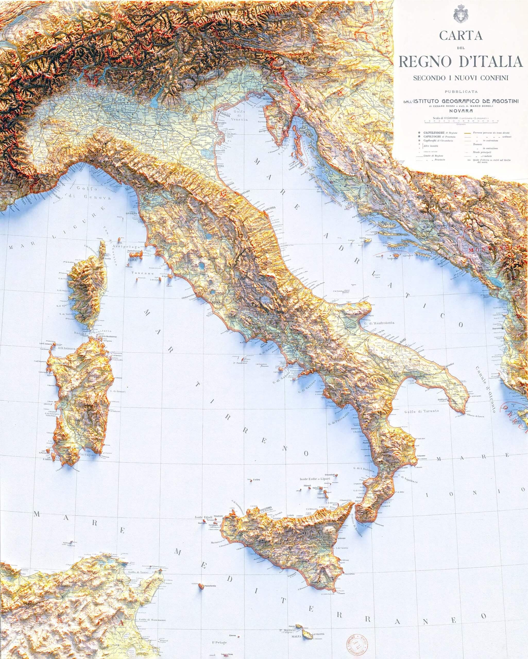 Italy Map Guide Of The World Italy Relief Map