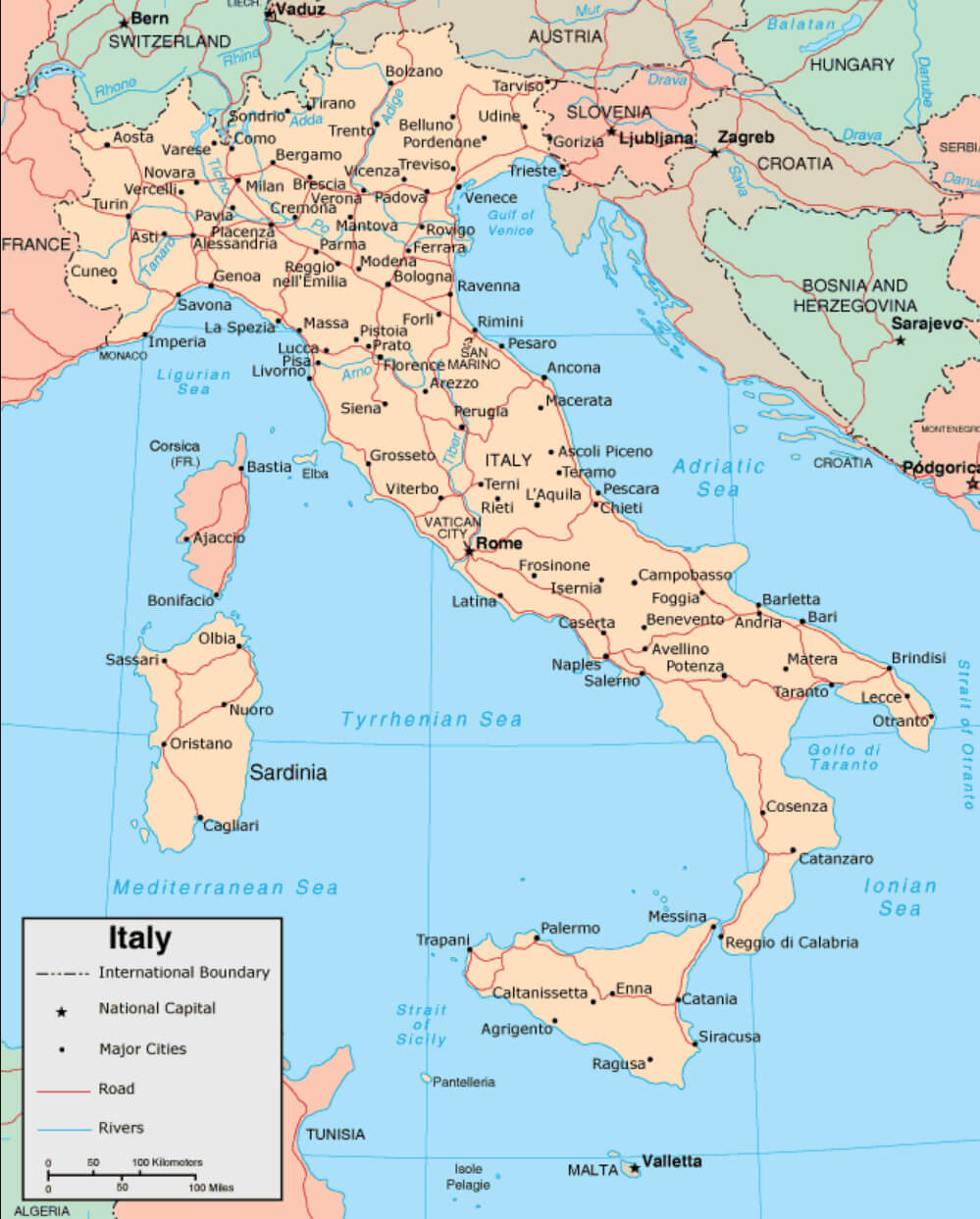 Italy political map