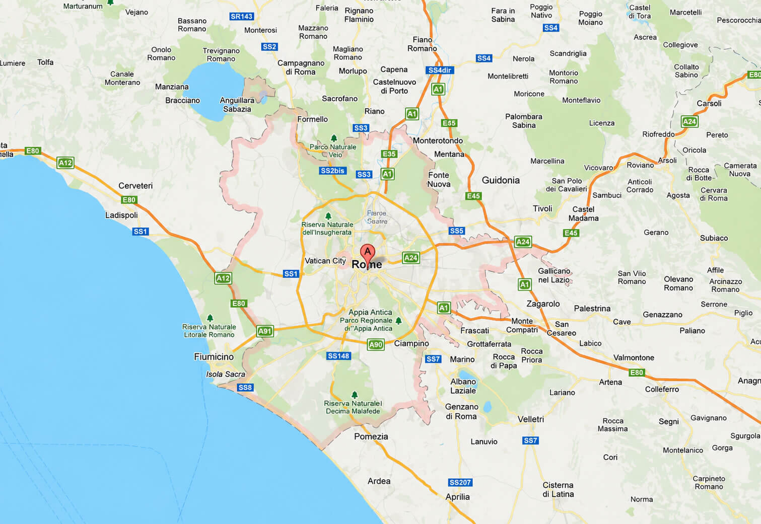 Rome location map