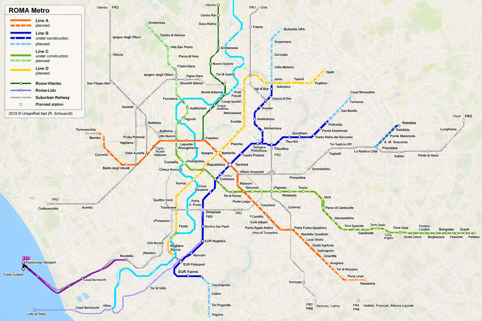 Rome metro map