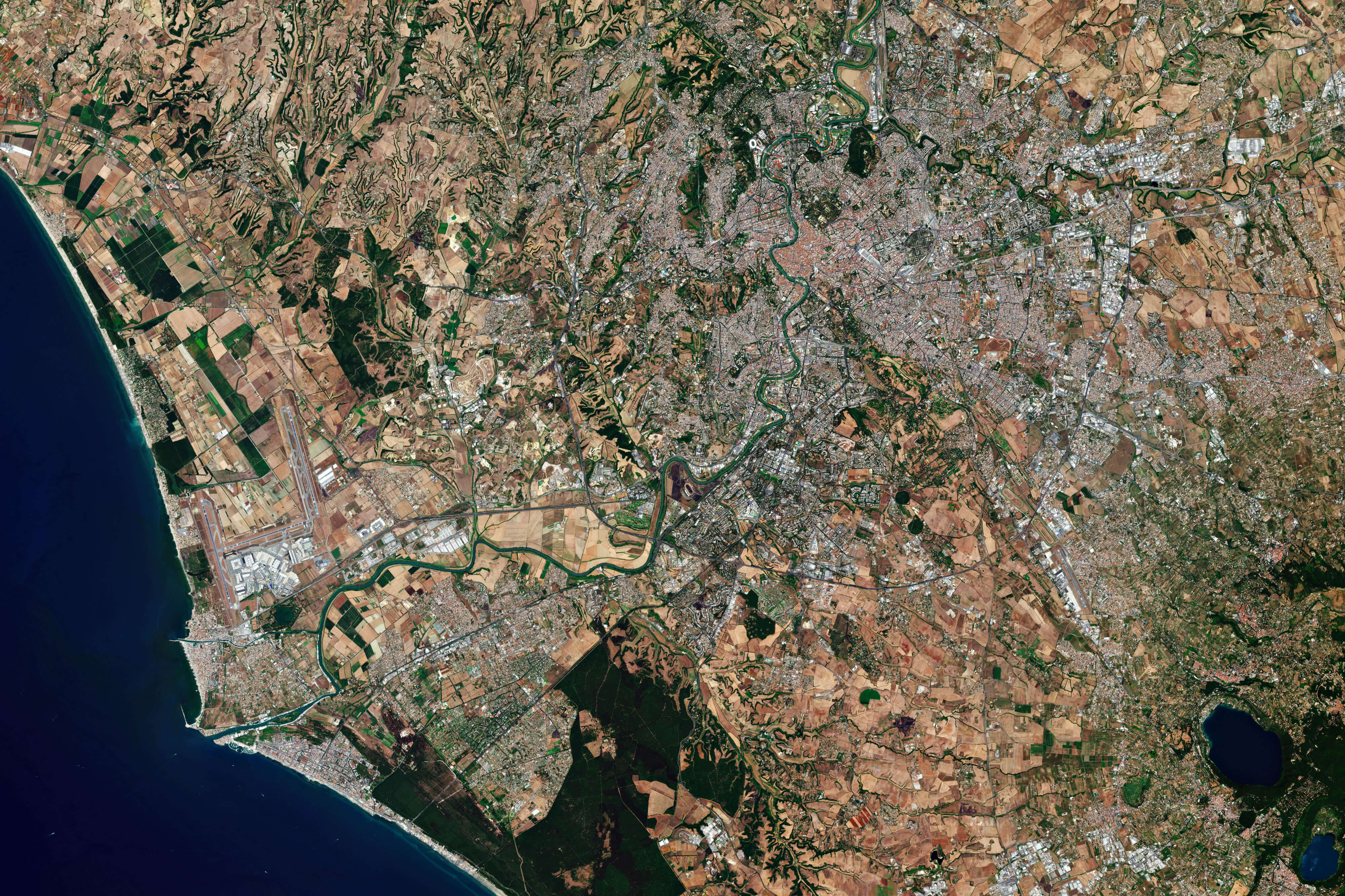 Rome satellite map