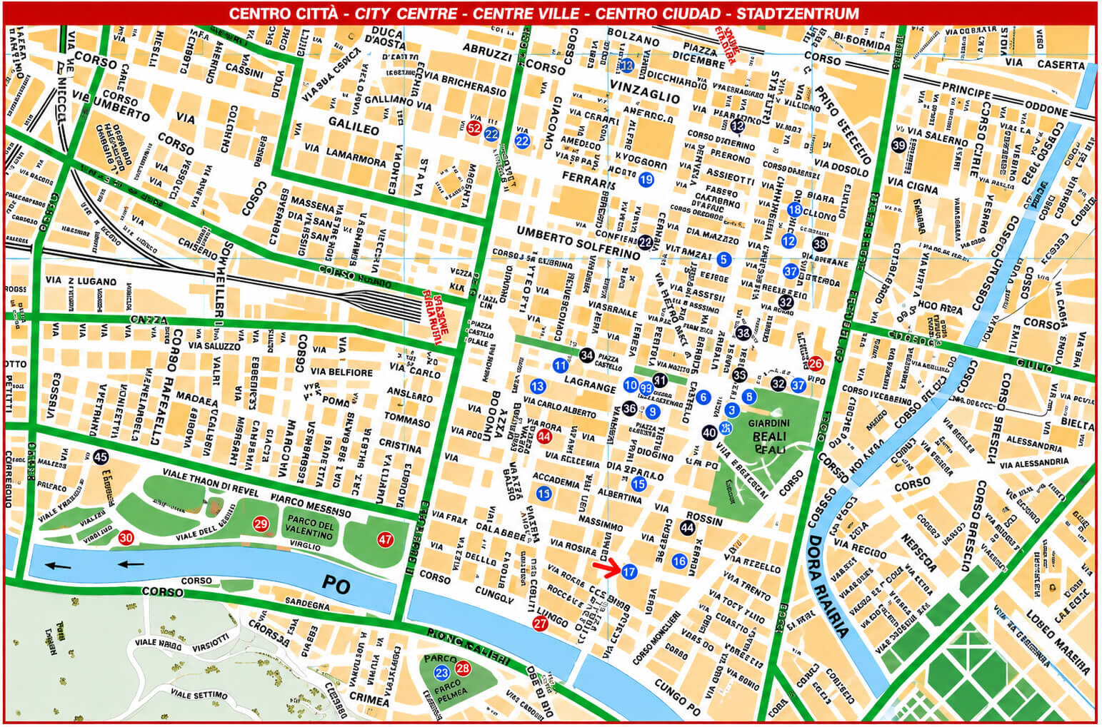 Turin public transport map