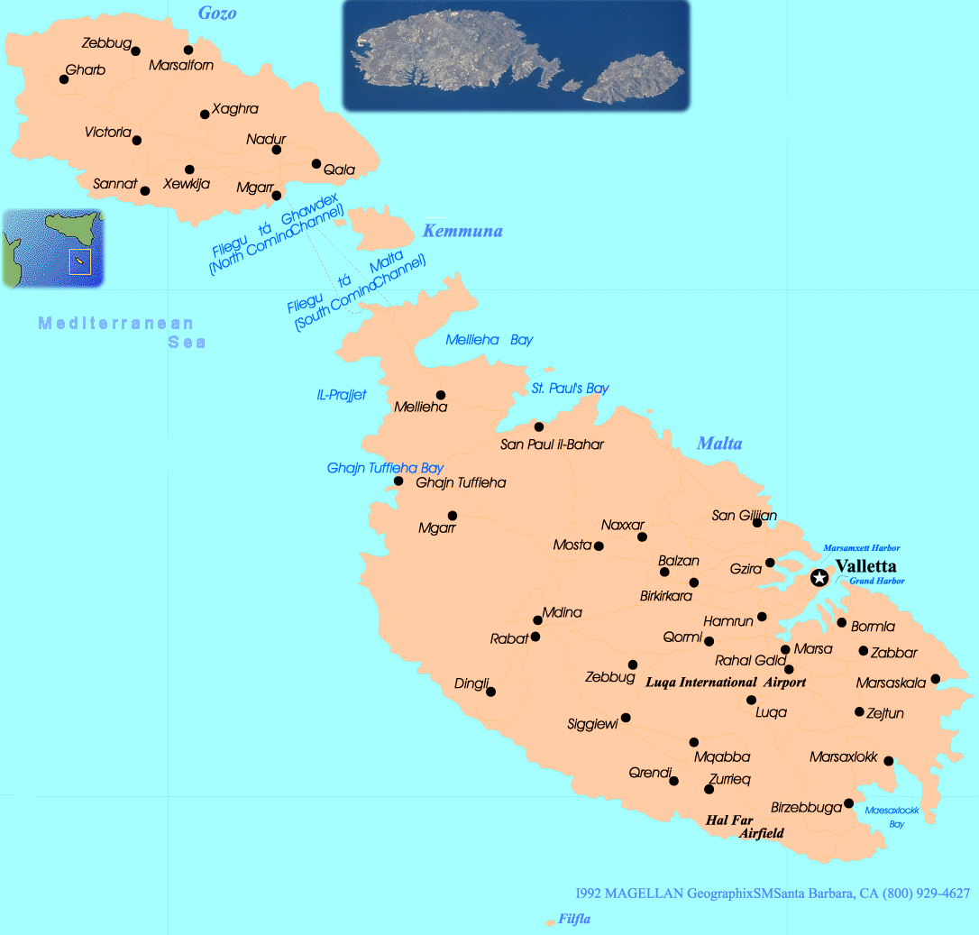 Malta Map 38 Malta Map Satellite