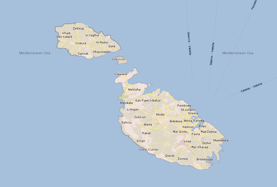 Malta Map 42 Map of Malta