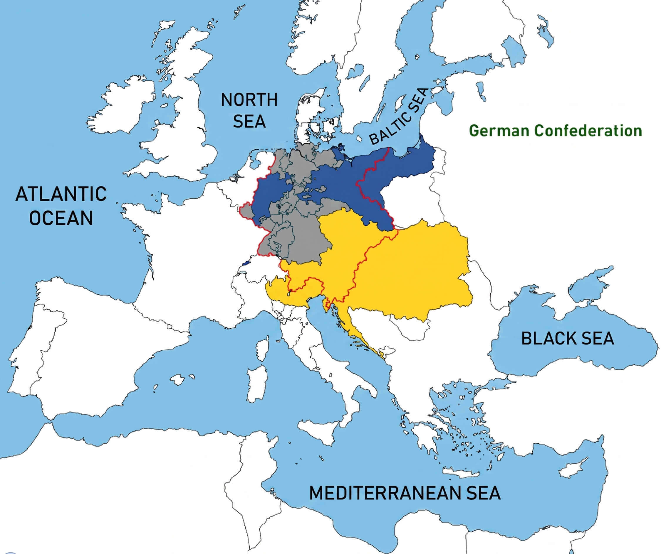 A Collections of Europe Map 18 German Confederation map Europe