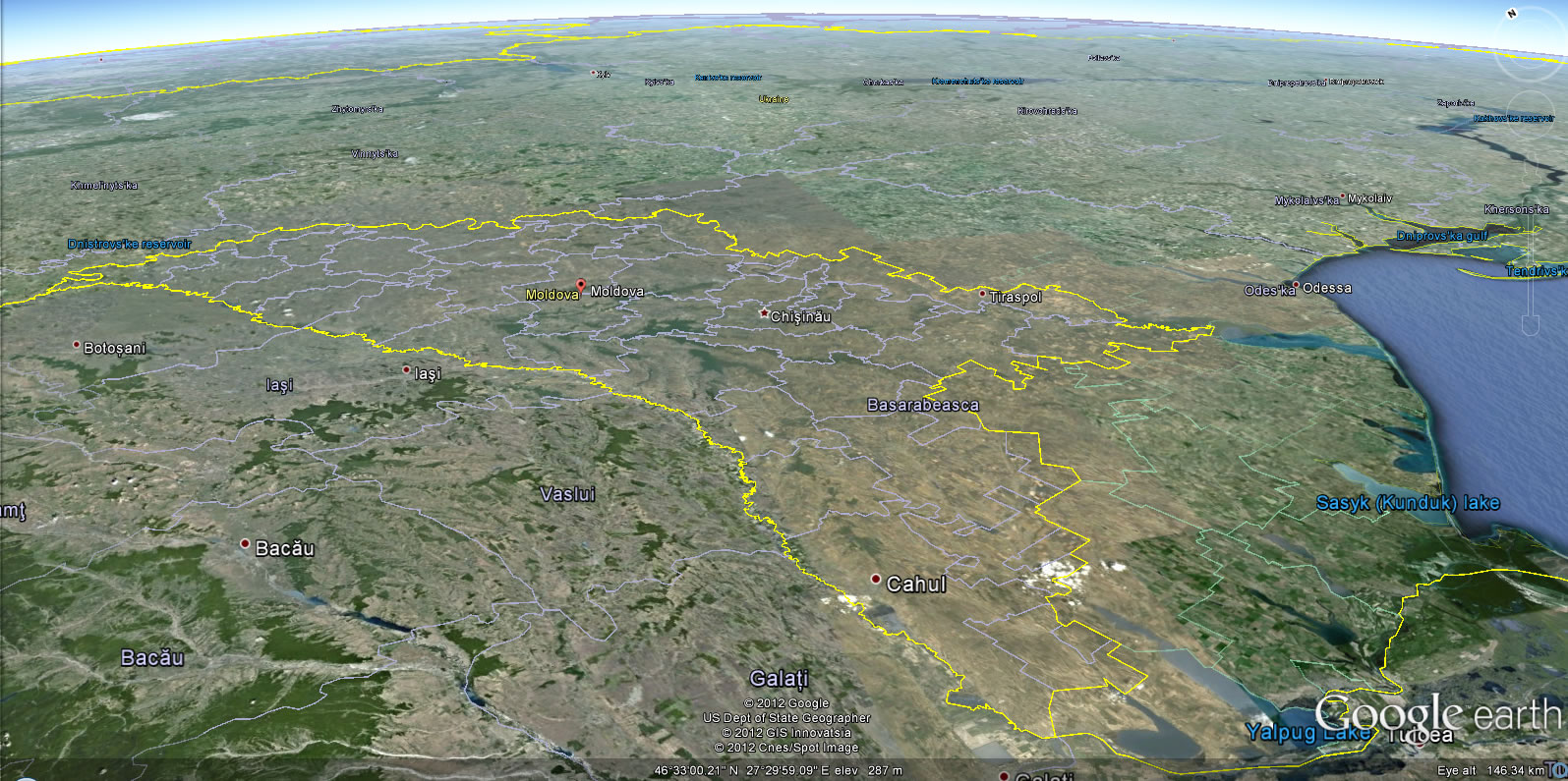 Moldova Earth Map