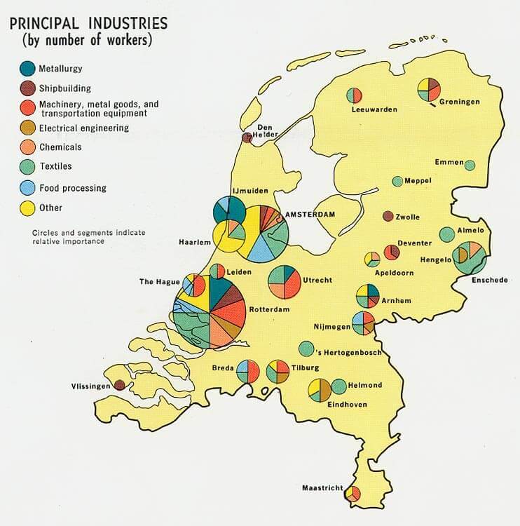 Netherlands cities industry map