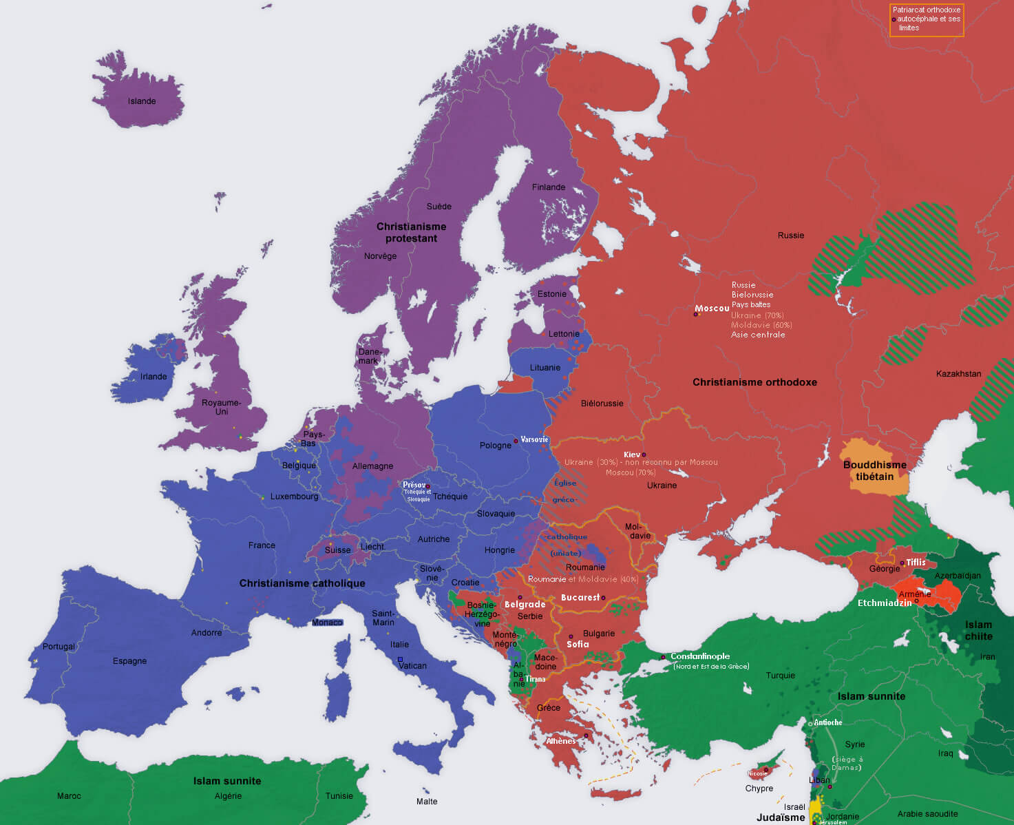 Europe religion map 1950